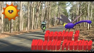 3rd Session Learning to Wheelie on a Ninja 650 [upl. by Erdnoid]