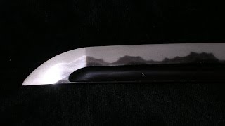 Japanese Nihonto Sword Hamon Kissaki Menuki Tsuka Samurai  Amazing [upl. by Atelahs]