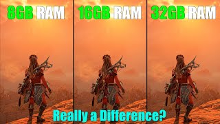 8GB RAM vs 16GB RAM vs 32GB RAM  7 Games Tested  any significant Difference [upl. by Adnalra]