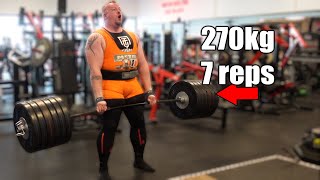 STRONGMANKNUT TRENER MED 270KG I MARKLØFT [upl. by Kathe]