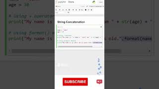 Python String Concatenation [upl. by Keenan]
