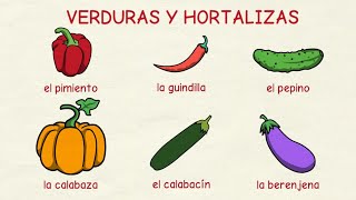 Aprender español Las verduras y las hortalizas 🍆 nivel avanzado [upl. by Annodal15]