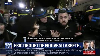 Le gilet jaune Éric Drouet une nouvelle fois arrêté ce quil sest passé ce mercredi soir à Paris [upl. by Steffie]