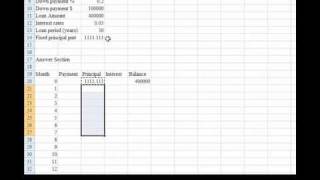 Fixed Principal Mortgage Amortization Schedule [upl. by Juliet]