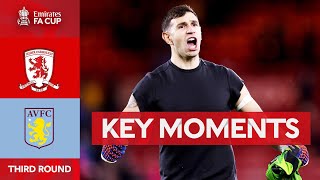 Middlesbrough v Aston Villa  Key Moments  Third Round  Emirates FA Cup 202324 [upl. by Enilrem]