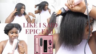 UPDATE Testing TYMO Ring Hair Straightener Brush on REAL 4C Hair  YALL BE LYING 4K [upl. by Fredric]