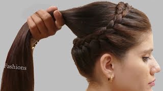 Different Ponytail hairstyle for Weddingparty  Hairstyles for School  College Work [upl. by Ciardap]