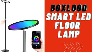 Smart LED Floor Lamp Uplighter REVIEW Boxlood [upl. by Suivatnom781]