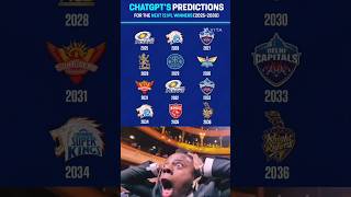 Chat GPT Ipl winner prediction 😀 ll cricket shots video ll ipl short video ll cricket shots viral [upl. by Thetis]