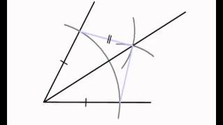 Angle Bisectors 1  Bisecting an Angle with ruler and compasses only [upl. by Sadnac]