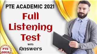 PTE Academic Listening Test with Answers  March 2021 [upl. by Anitnuahs]