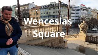 Wenceslas Square  Prague Tour Guide [upl. by Yeltrab7]