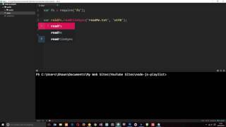 Node JS Tutorial for Beginners 9  Reading amp Writing Files fs [upl. by Ennayoj]