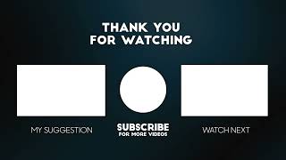 Youtube End Screen Video  Subscribe Screen Template [upl. by Eizus]