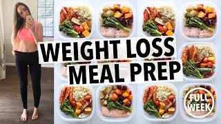 WEIGHT LOSS MEAL PREP FOR WOMEN 1 WEEK IN 1 HOUR [upl. by Schafer]