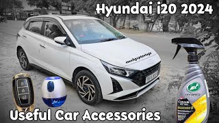 7 useful car accessories For Brand NEW CARS in india  Hyundai i20 2024  i20 Ownership Review [upl. by Nedda]