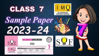 Class 7 IMO Sample Paper  IMO sample paper 202324 for Grade 7  SOF IMO 202324 class 7 [upl. by Mame]