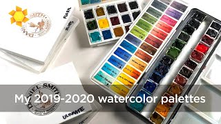 My Daniel Smith Watercolor Palettes for 20192021 [upl. by Retseh216]