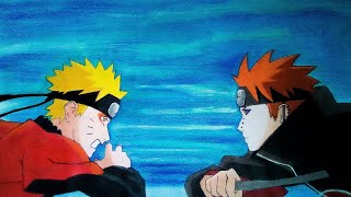 Drawing Naruto vs pain [upl. by Airdnahs]