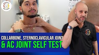 Collarbone Sternoclavicular Joint amp AC Joint SELF TEST and Chiropractic Adjustment [upl. by Jean-Claude938]