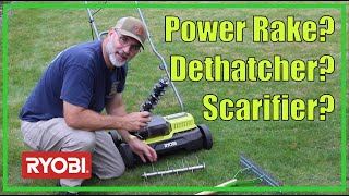 NEW Accessory for the RYOBI Dethatcher  Power Raking or Scarifying  202135 [upl. by Hgielhsa]