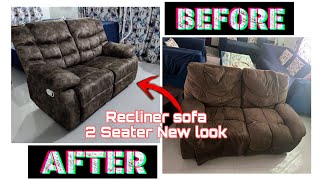 How To Repair Recliner sofa  sofa Repairing at home  How to change sofa Fabric sofa Repairing [upl. by Dorree]