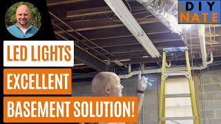 Basement Lighting Solution  ScrewIn LED Lights Alternative to Fluorescent Lights or Single Bulbs [upl. by Aryek531]