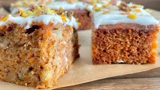 🥕 Saftiger Karottenkuchen mit Frischkäse Frosting  Einfaches Rezept [upl. by Ignazio]