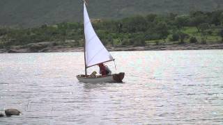 Eastport Pram Sailing Navegando en la presa de El Cuarenta Jalisco Mexico [upl. by Lyrradal579]