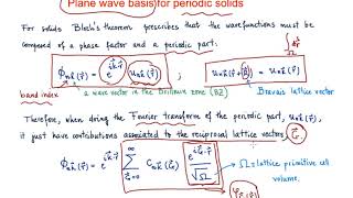 Plane wave basis for periodic solids [upl. by Noffets326]