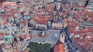 Prague International Marathon 2023 fly over the race path [upl. by Digdirb789]