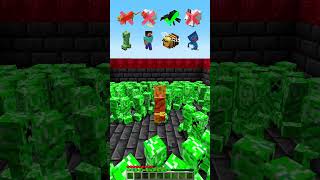 Minecraft Creeper Explosion vs Mobs Ability😱 はいよろこんで minecraft shorts [upl. by Ahsoek]