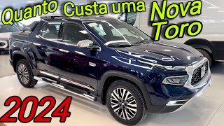 NOVA FIAT TORO 2024  Veja o PREÃ‡O de uma TORO RANCH 0 KM [upl. by Maiga]