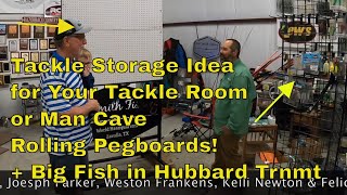 Tackle Room Storage Ideas  Rolling Pegboard amp Share A Lunker from Ray Hubbard Tournament [upl. by Apps712]