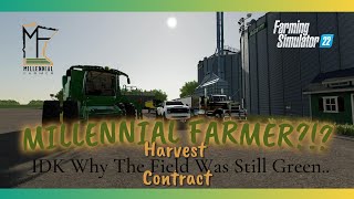 MN Millennial Farmer  Harvest Contract  Farming Simulator 22 [upl. by Entsirhc265]