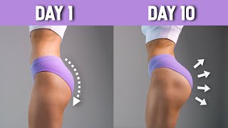 10 Min  10 Days  10 Exercises to GROW BUBBLE BUTT  Intense Booty Challenge No Equipment At Home [upl. by Graves]