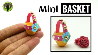 Quilling Mini Basket for Easter  DIY Tutorial by Paper Folds [upl. by Ayamat267]