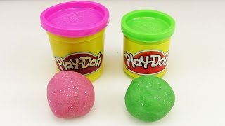 Knete selber machen Deutsch – Glitzer Play doh auf dem Herd – Aus Haushalts Utensilien [upl. by Thar]