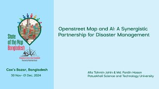 OpenStreetMap and AI A Synergistic Partnership for Disaster Management [upl. by Clements]