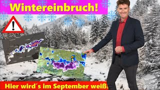 Massiver Wintereinbruch Rekordschnee für Mitte September im Süden Unwetterlage mit Hochwasser [upl. by Barbette]