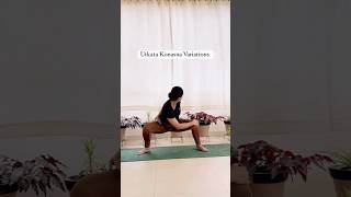 Utkata Konasana variations yogawithshailly utkatasana squat hipopener hipworkout yogaforhips [upl. by Ahseeyt123]