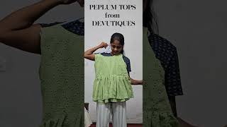 PEPLUM TOPS under 400fashion sewing [upl. by Karub]