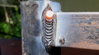 not everyone knows why no welders talk about this secret  thin square tube vertical welding [upl. by Juetta224]