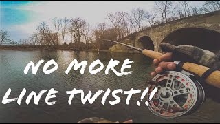 How To Stop Centerpin Reel Line Twist [upl. by Ellehsyt]