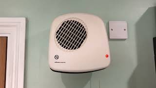 Using the Winterwarm wall mounted fan heater in the bathroom on a decently cold day [upl. by Buller]