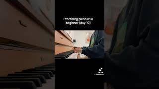 Practicing piano as a beginnerday 10 challenge pianolondon day10 instrumentalmusicbeginners [upl. by Nerahs]