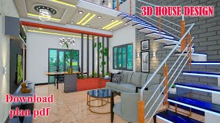 3040 duplex house plan  3 bedroom duplex house design  manis home [upl. by Iclehc162]