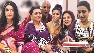 Rani Mukerji Tanishaa Mukerji Sharbani Mukherjee at Kali Puja 2024 [upl. by Kumler157]