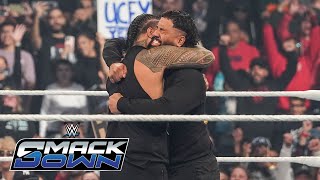 Jimmy and Jey Uso reunite after ripping gold from The Bloodline SmackDown highlights Oct 25 2024 [upl. by Itak231]