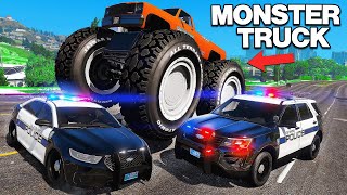 Trolling Cops with Biggest Monster Truck GTA 5 RP [upl. by Magill]